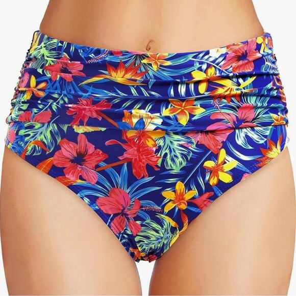 Tempt Me Women's High Waisted Tummy Control Swim Bottom size medium - Picture 1 of 8